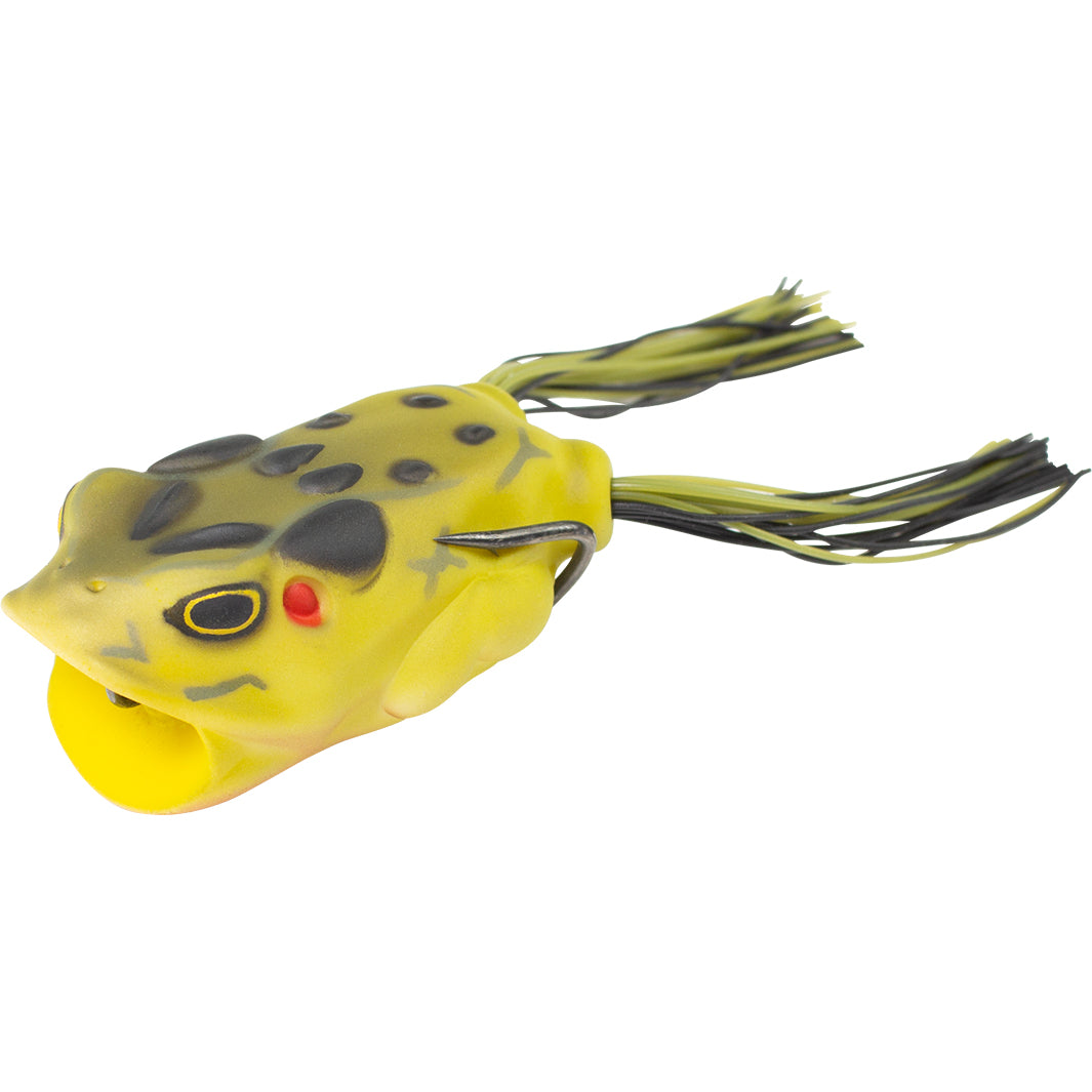 Poppin' Frog, Yellow Speckled Black – Luxury Lures of Texas