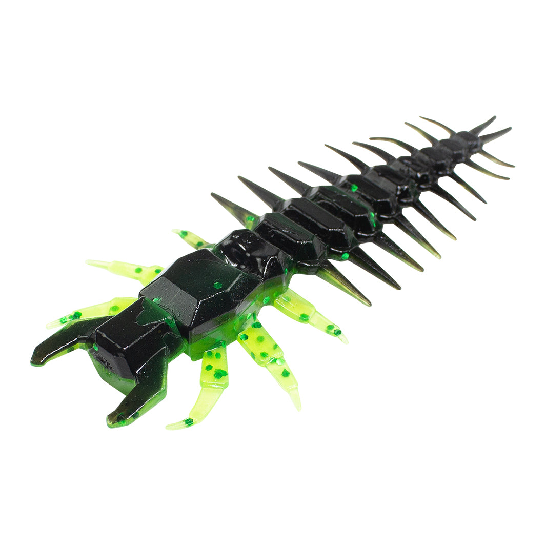 Peppo Lures 4" Black Hellgrammite Soft Plastic Lures – Solid Head / Body Only – 6-Pack, Made In USA