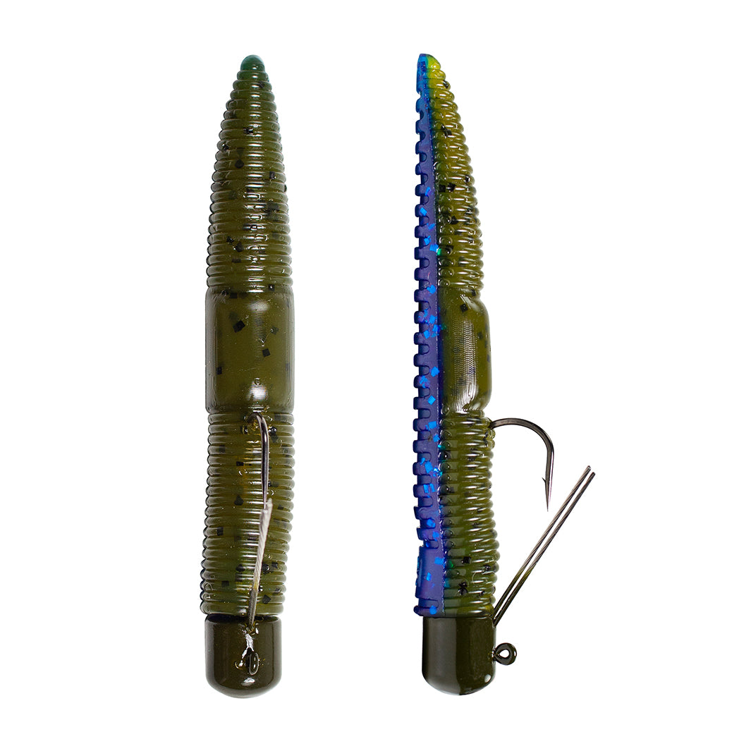 Lunkerhunt Pre-Rigged Finesse Worm Green Pumpkin
