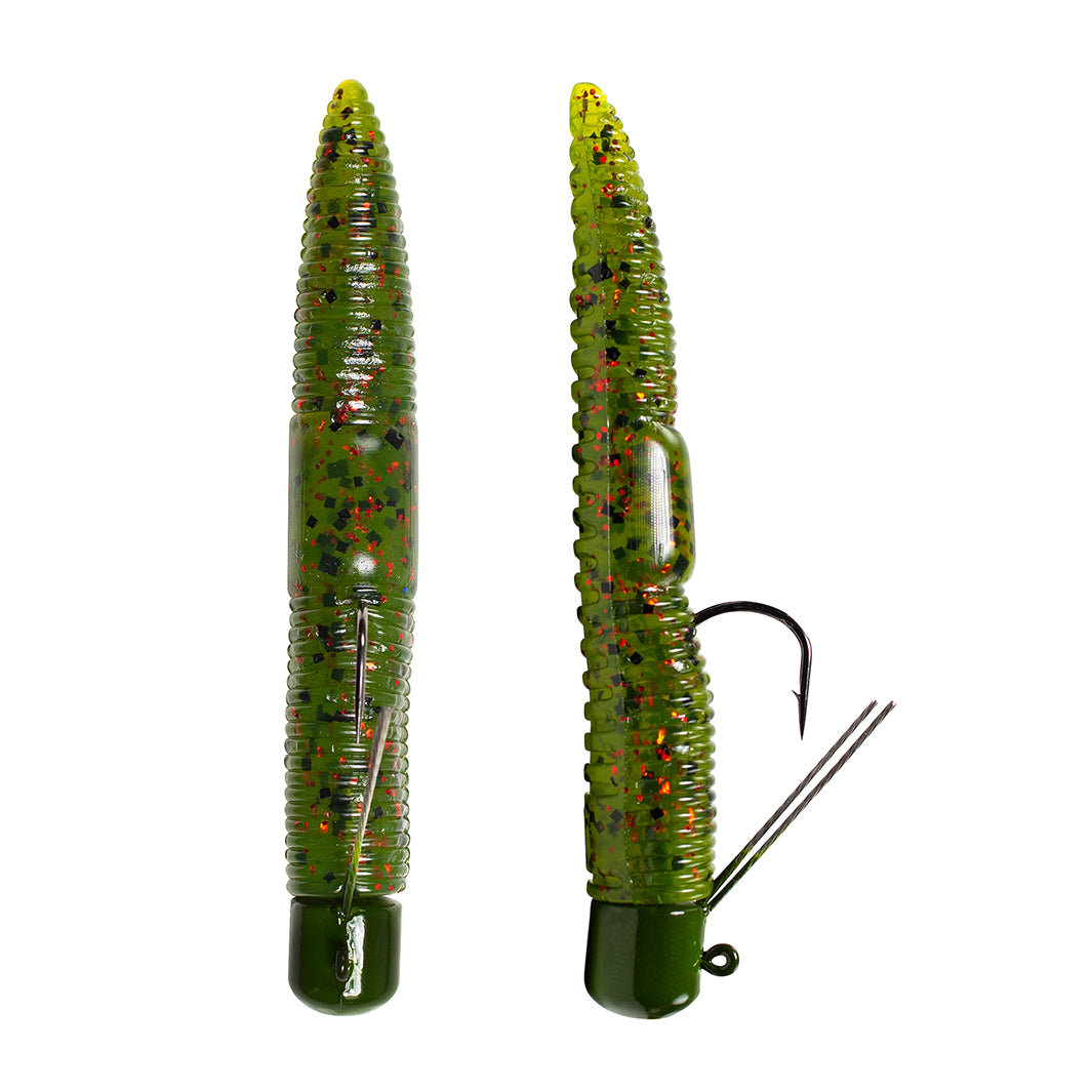 Lunkerhunt Pre-Rigged Finesse Worm Green Pumpkin
