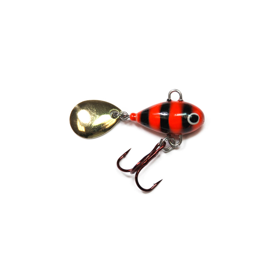 bean antique medal fishing lures SOUTH BEND SURF-ORENO Wood Lure #963 RW RED WHITE sized tail spinner lure Vintage LL Bean Metal Fishing