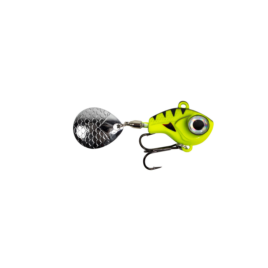 Lunkerhunt Big Eye Tail Spin Jig Chartreuse Glow 1in & 1/4 oz BEJ102