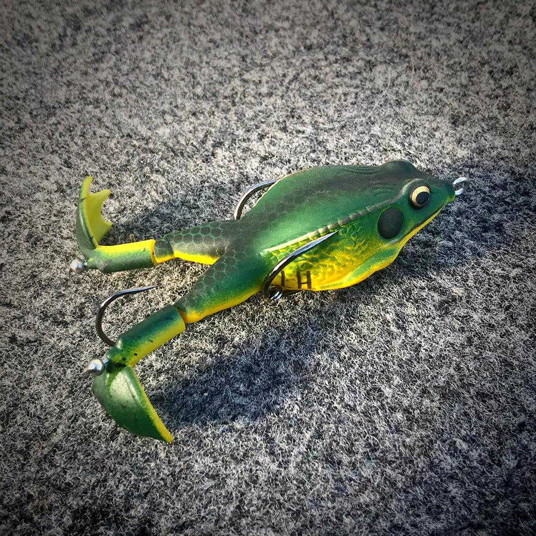 3.5in/0.47oz Fishing Lure Prop Frog Lures Artificial Soft Bait Lifelike  Double Propellers Frogs for Freshwater Saltwater Fishing Lure 