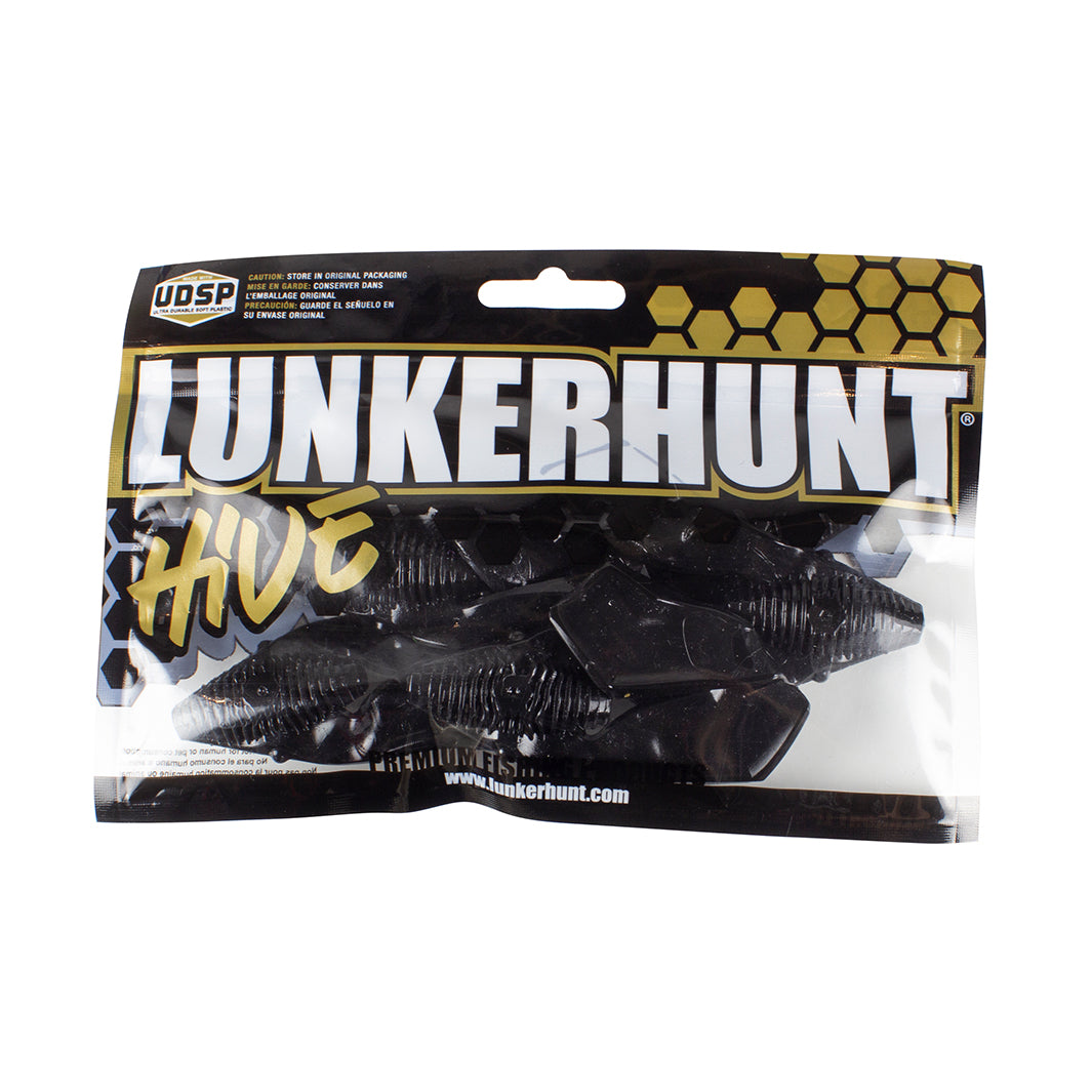 Lunkerhunt Hive Hellgrammite - Black/Blue Flake