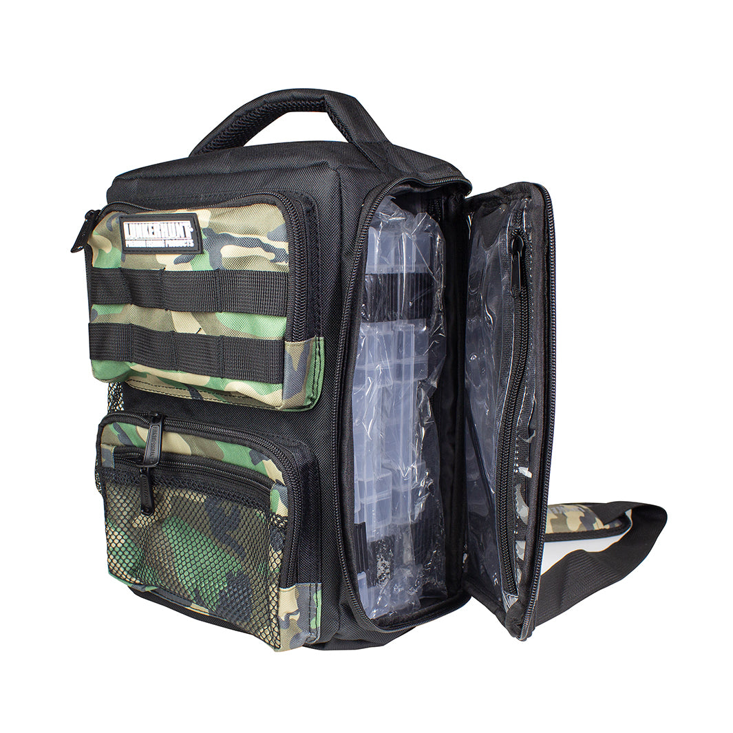 Lunkerhunt LTS Camo Waist Bag w/ Tackle Box - Fishing Pack